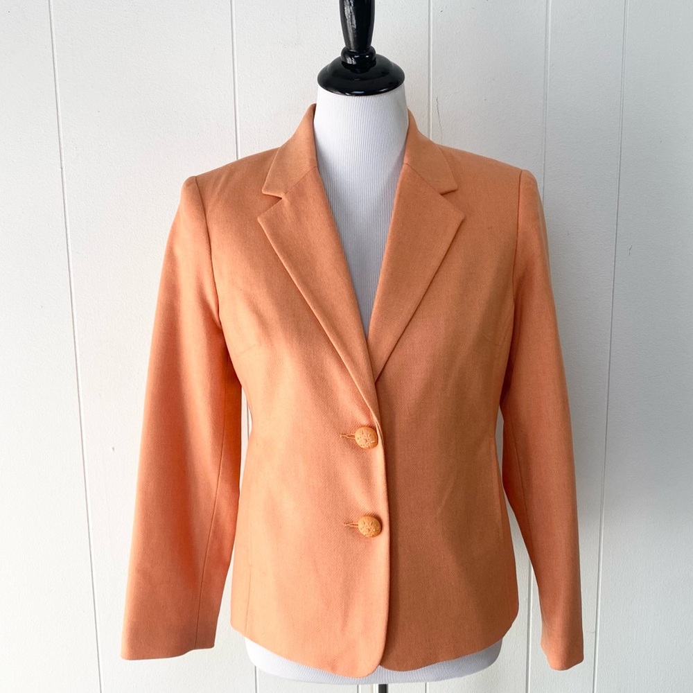 Sag Harbor Vintage Wool Blend Blazer Womens Sz 8P Dopamine Dressing Retro Preppy